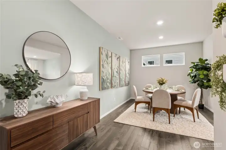 Dining Room.  Finishes and options will vary.