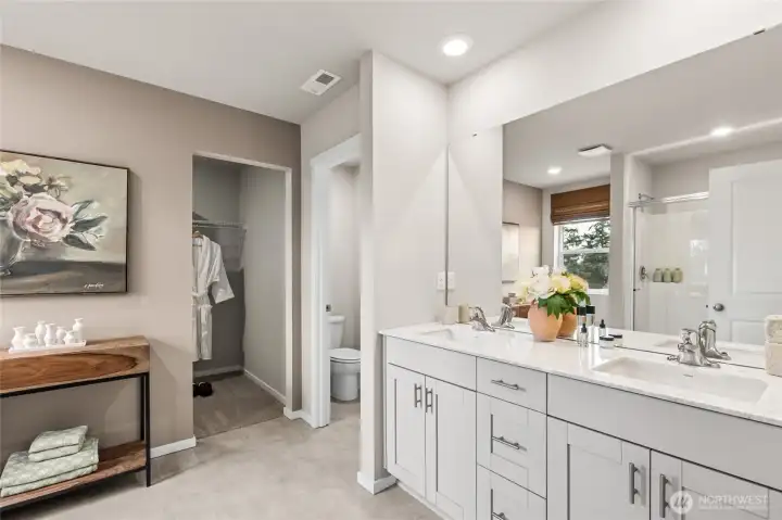 Primary Ensuite.  Finishes and options will vary.