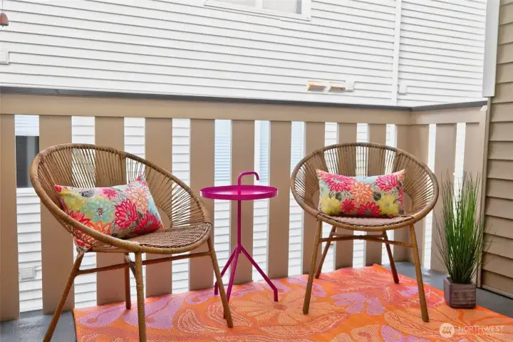 The private BBQ deck is covered and can be enjoyed all year long.