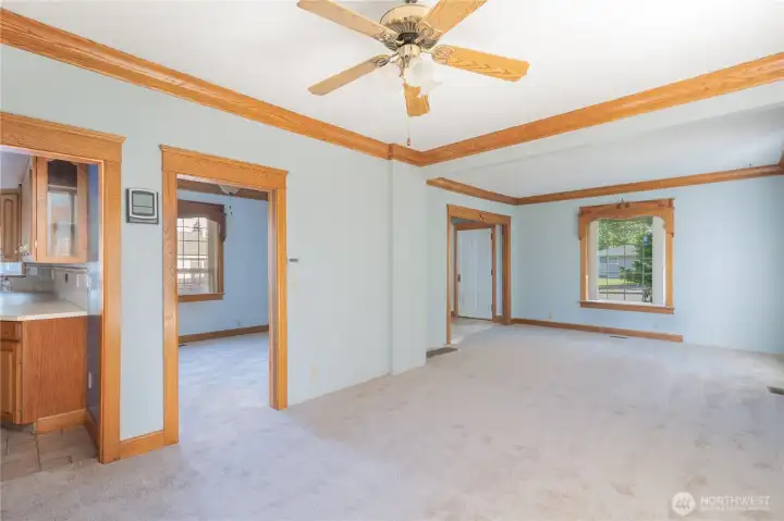 Dining room looking toward living room.