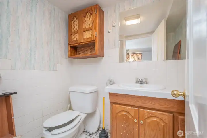 half bath in basement