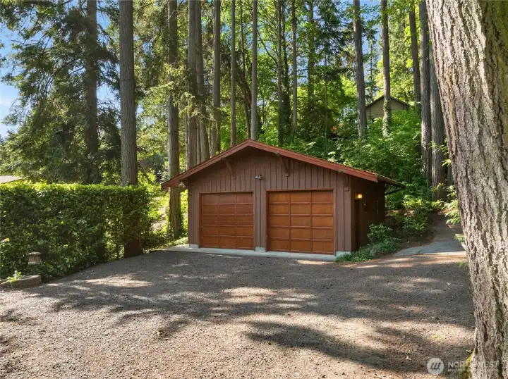 Detached two car garage