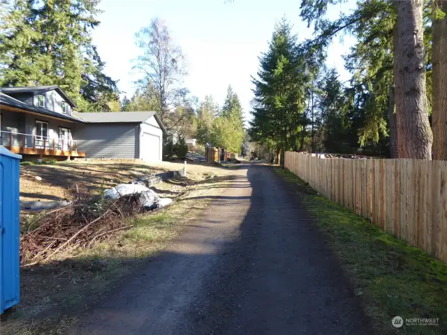 Corban court easement to property at the end.