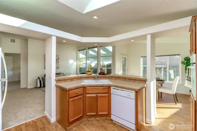 Open concept to living room.
