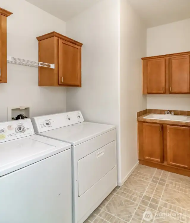 Sink in laundry room.