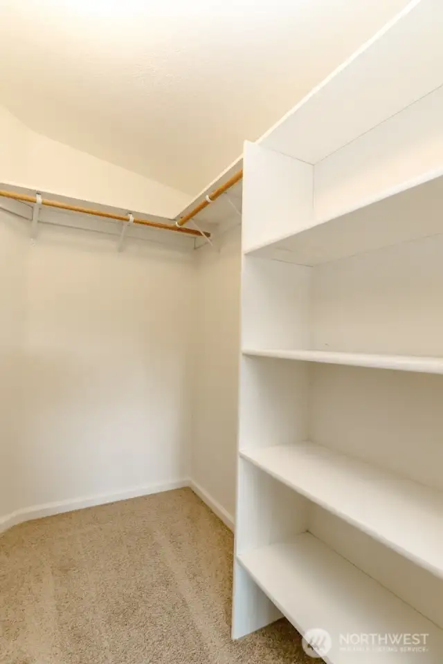 Walk in closet off primary bedroom.
