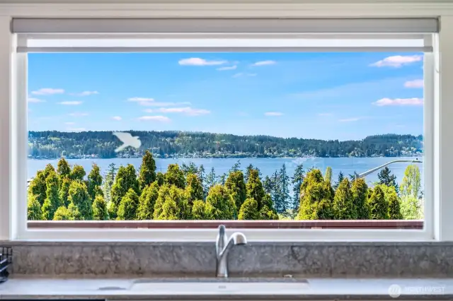 Where else can you get a view like this from the kitchen sink?