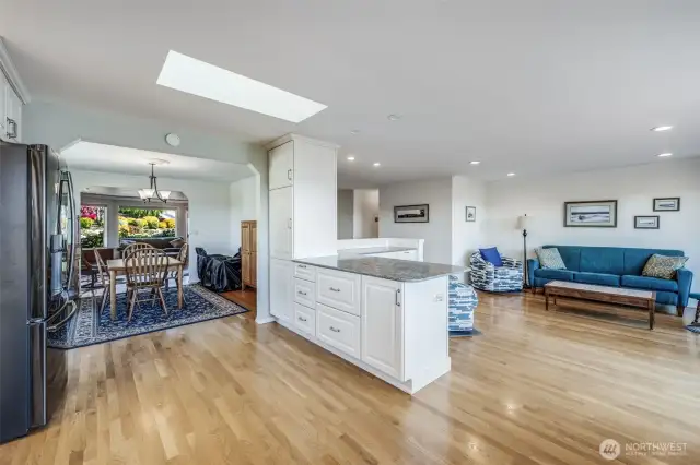 View of dinning room and additional family room from the Kitchen