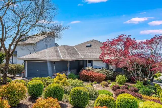 Professionally landscaped front, side and back yards.