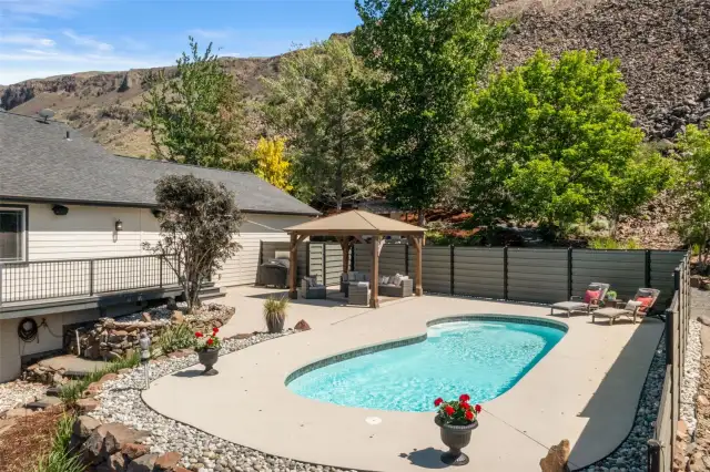 In ground saltwater pool