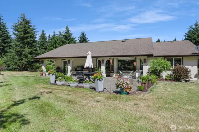 mature landscaping