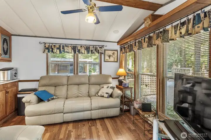 Light Filled, open concept.