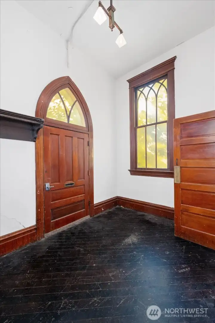 Side door entry.
