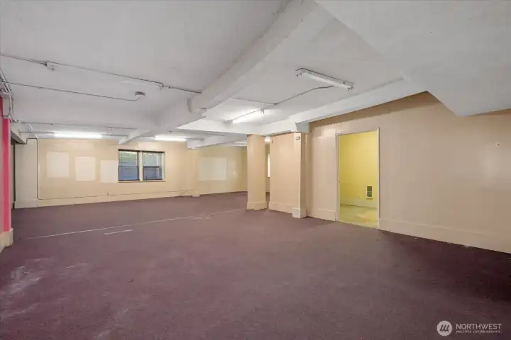 Great room in lower level.