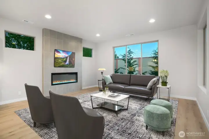 Living room, virtually staged Living room, virtually staged