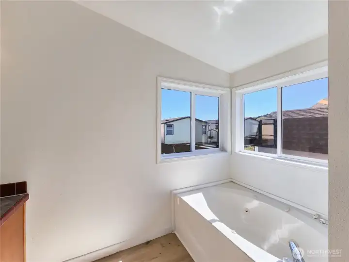 Soak the day away in this beautiful jetted tub—your own peaceful retreat for quiet moments of relaxation.