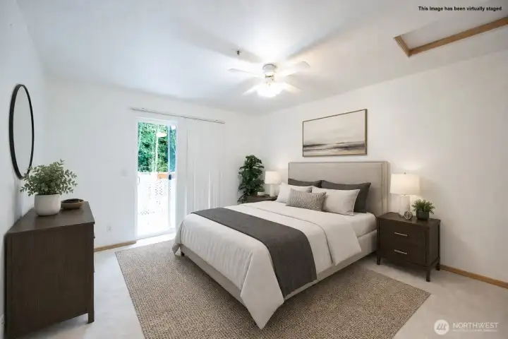 Primary bedroom Virtually staged