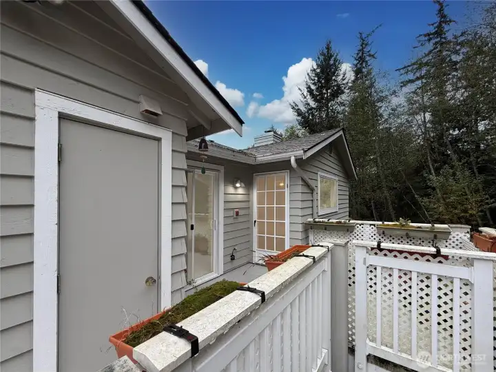 Storage closet on back deck