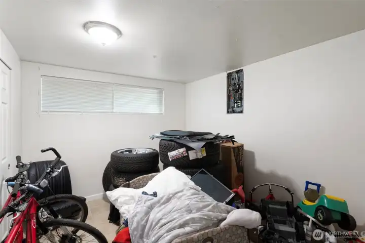 Updated paint & flooring in this downstairs bedroom