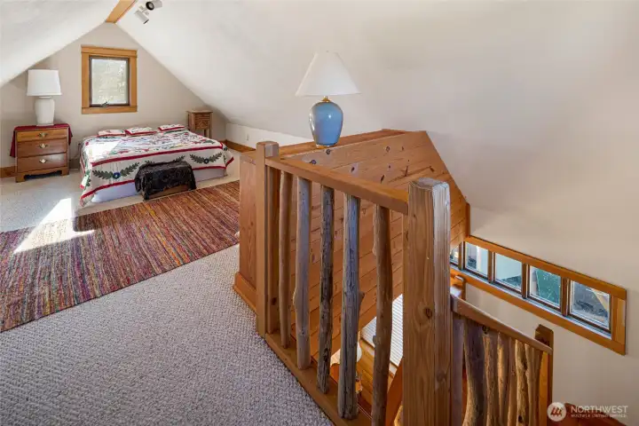 The guesthouse upstairs bedroom.