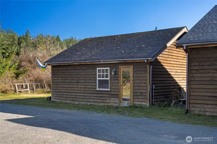 The shop building exterior.