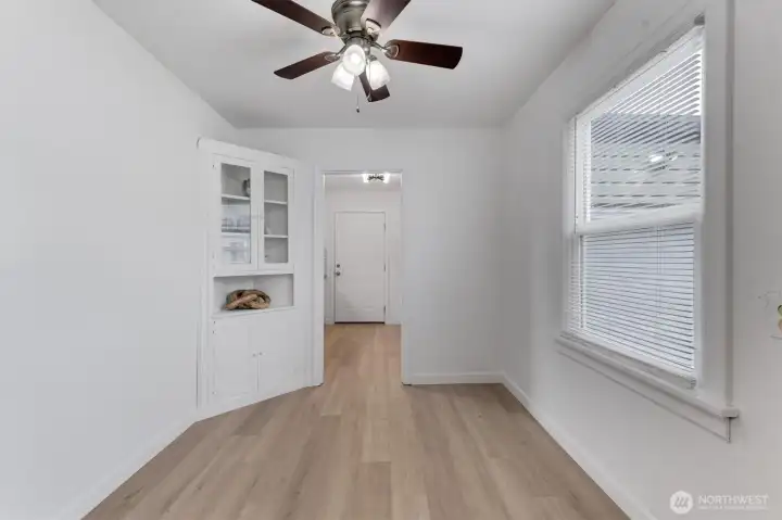 Dining room towards kitchen