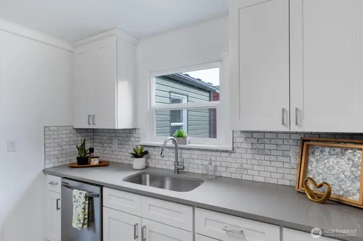 Kitchen view from the garage door