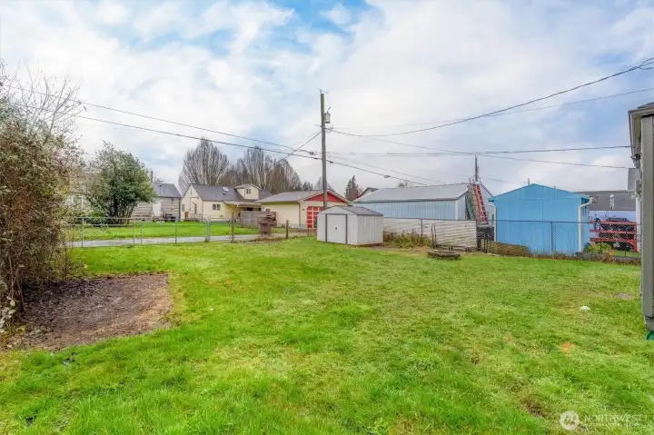 full yard from the back door to the alley