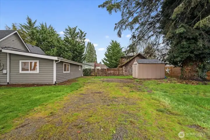 Ample parking in back yard