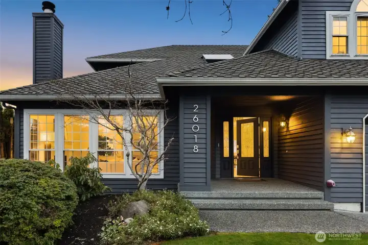 Beautifully landscaped and recently painted exterior, this home has beautiful curb appeal