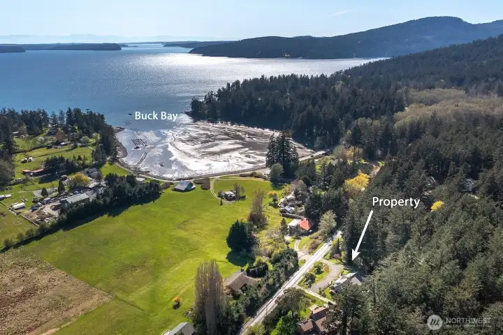 Views over Buck Bay to the sound.