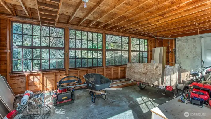 Interior of garage/storage space.