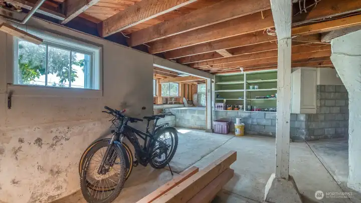 The basement has been cleaned up and is great storage.