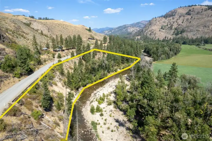 5 acres and ~900 ft of riverfrontage.