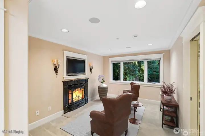 Comfortable sitting room to retire to at the end of the day.