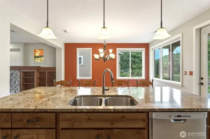 Kitchen island view