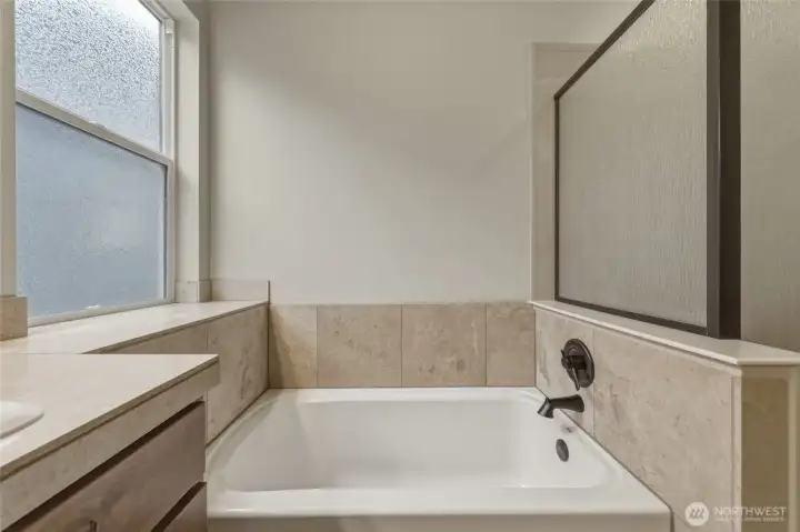 Primary bathroom tub