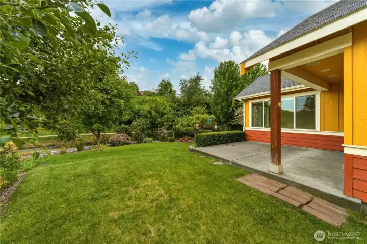 View of backyard and patio