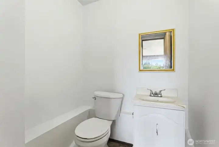Half bath on upper level