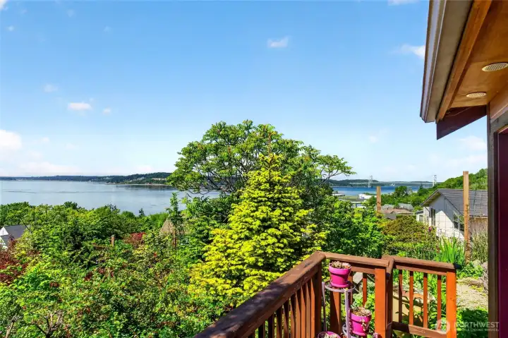 Porch in the Guest Cottage - spectacular views as you look out.