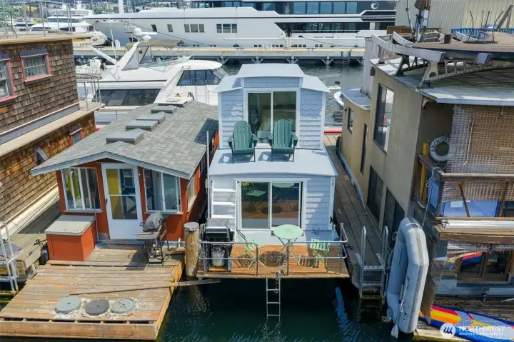 Two rear decks.