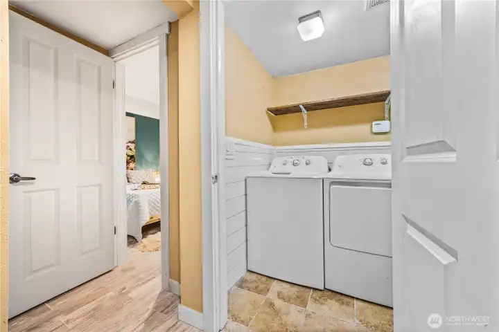Lower level utility closet
