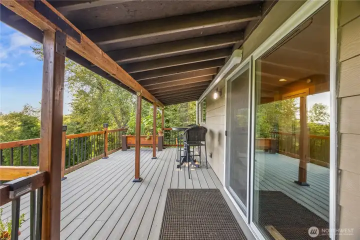 Main floor covered deck