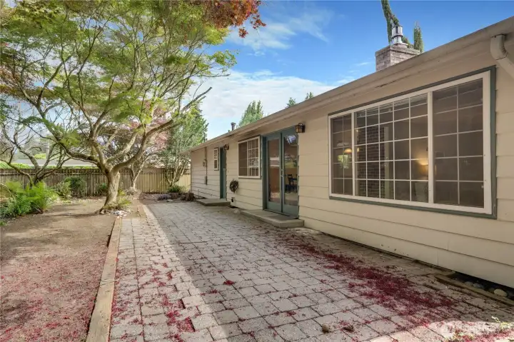 The spacious patio offers plenty of room for outdoor dining, summer gatherings, or simply enjoying the fresh air. The spacious patio offers plenty of room for outdoor dining, summer gatherings, or simply enjoying the fresh air.