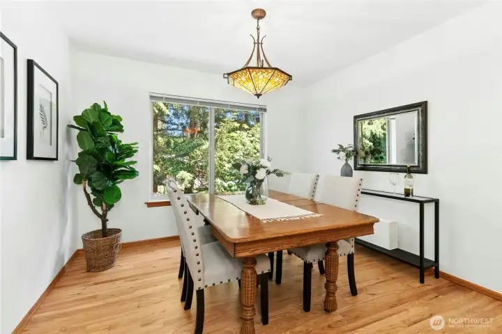 Refinished hardwoods. Refinished hardwoods.