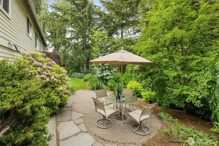 Enjoy the patio in your own park-like setting. Enjoy the patio in your own park-like setting.