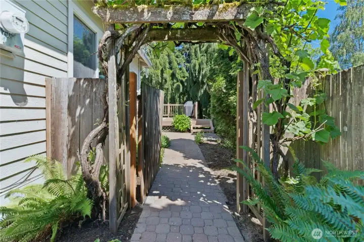 Entry to the herb garden Entry to the herb garden