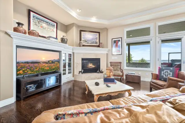 Main level family room w/ gas fireplace