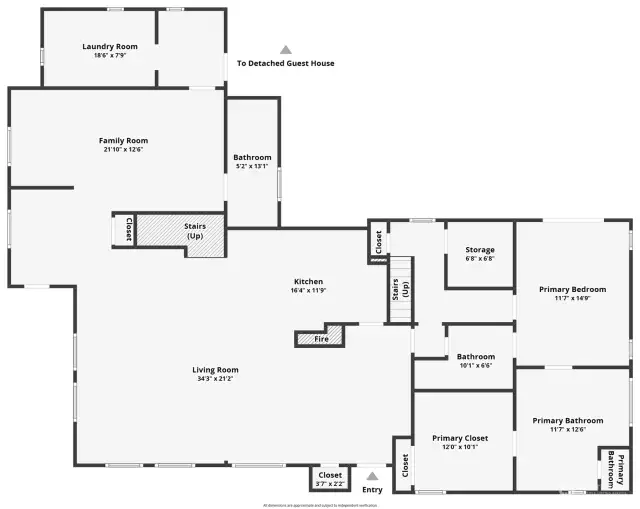 Floorplan Sketch of the mainfloor.