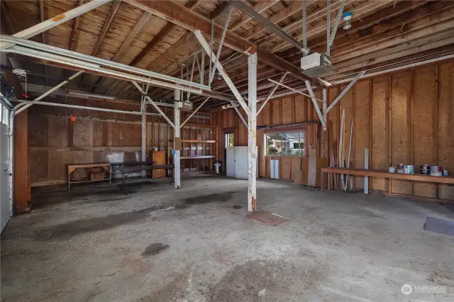 Interior of the garage.